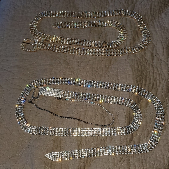 Silver Rhinestone Belt - Picture 2 of 3